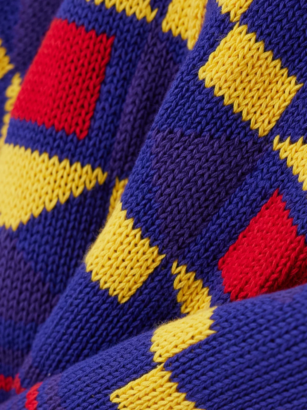Close-up detail of the High Sport Lara Intarsia-knit Cotton-blend Sweater