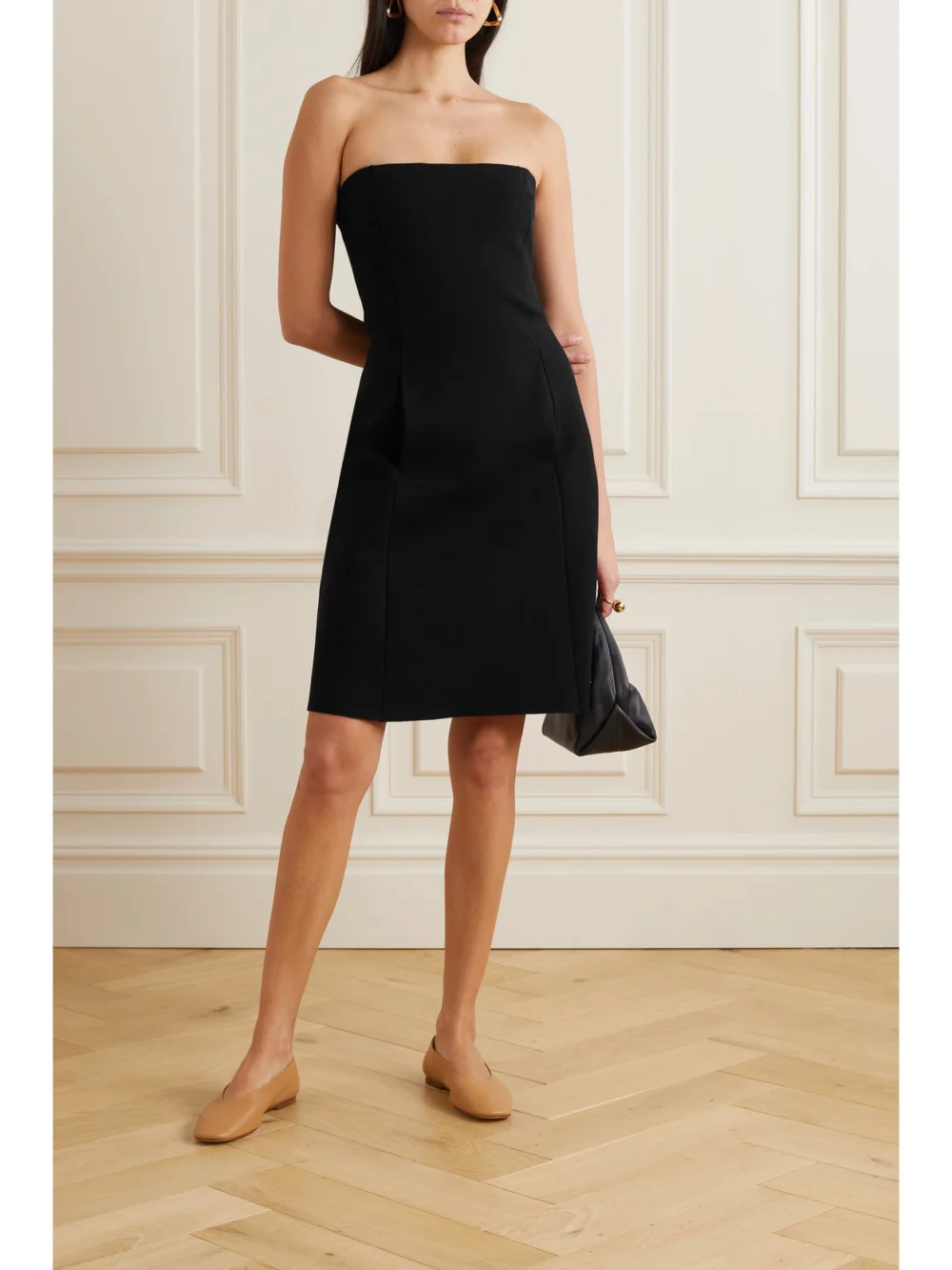 High Sport Nance Strapless Stretch-cotton Mini Dress, worn by a model