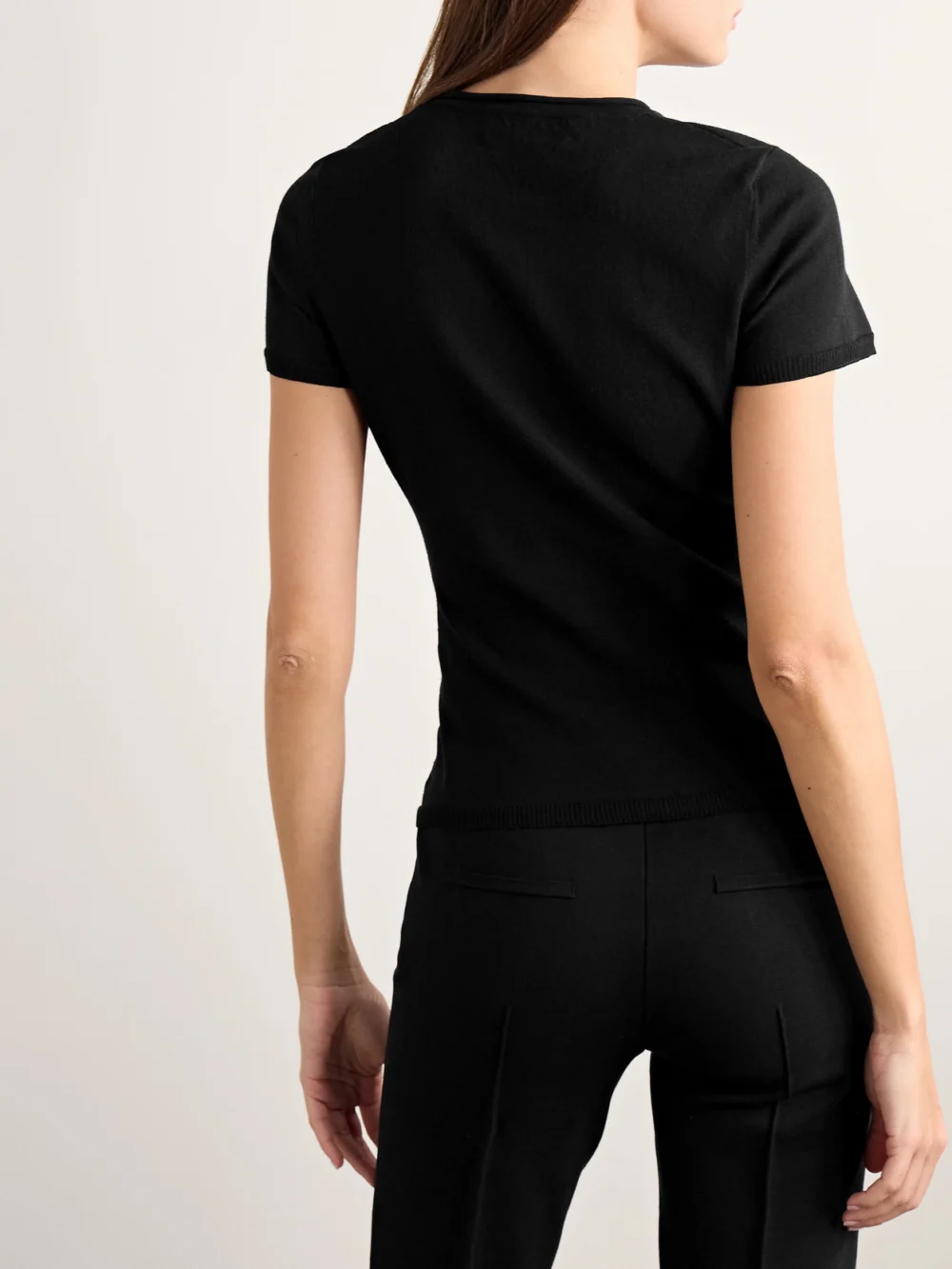 Back view of the High Sport Nat Cotton-blend Jacquard-knit Top