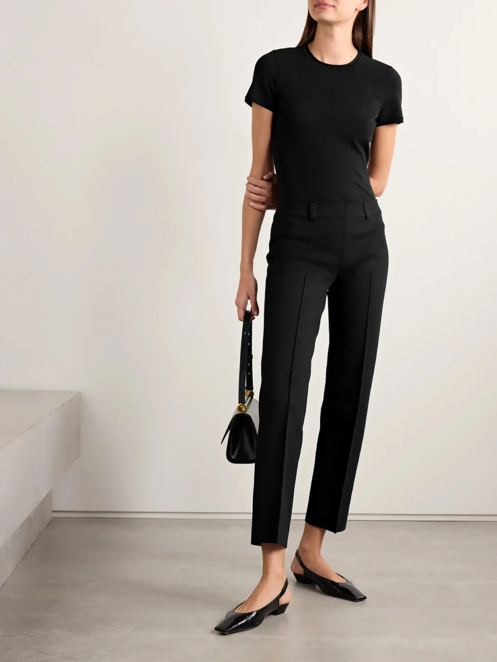 High Sport Nat Cotton-blend Jacquard-knit Top, worn by a model