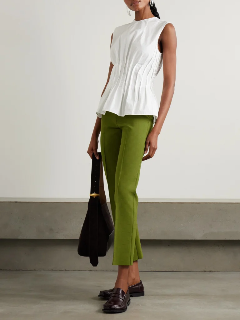 High Sport Nsfw Jules Checked Jacquard-knit Slim-leg Pants