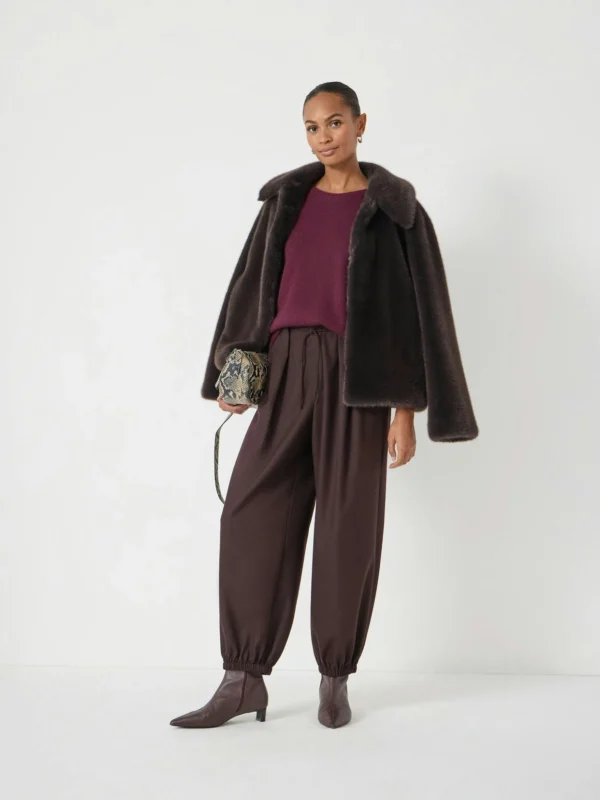 hush Adena Bubble Hem Wool Blend Trousers
