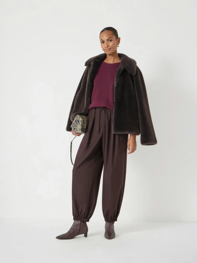 hush Adena Bubble Hem Wool Blend Trousers