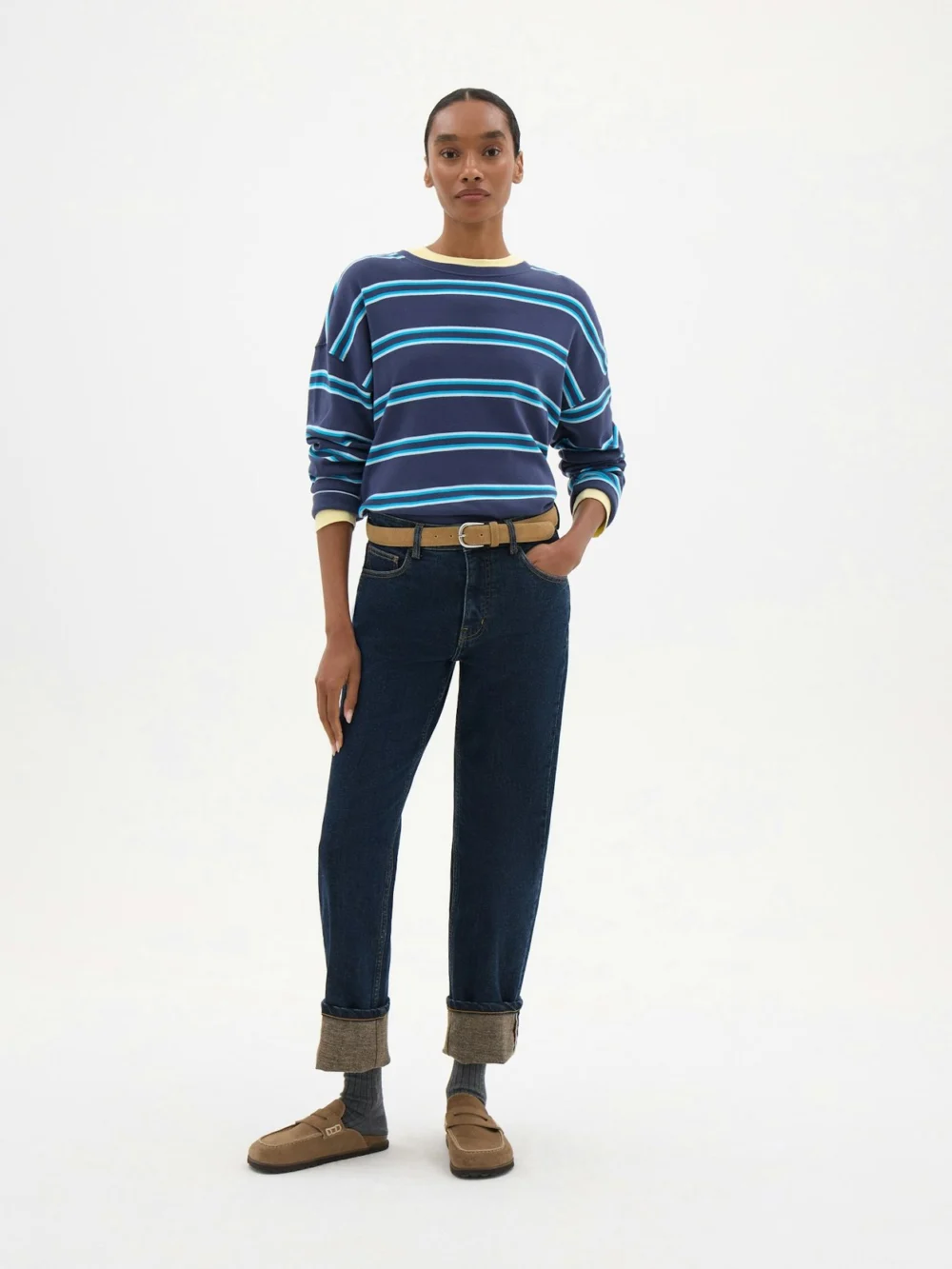 hush Agnes 2.0 Soft Jeans in dark blue indigo