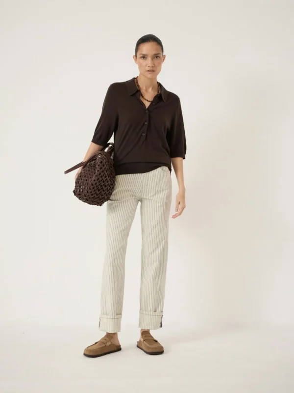 hush Agnes 2.0 Stripe Turn Up Jeans