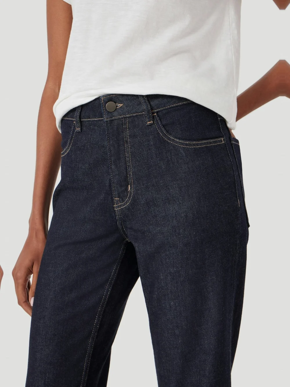 hush Agnes 2.0 Turn Up Jeans in Dark Blue Indigo, view 2