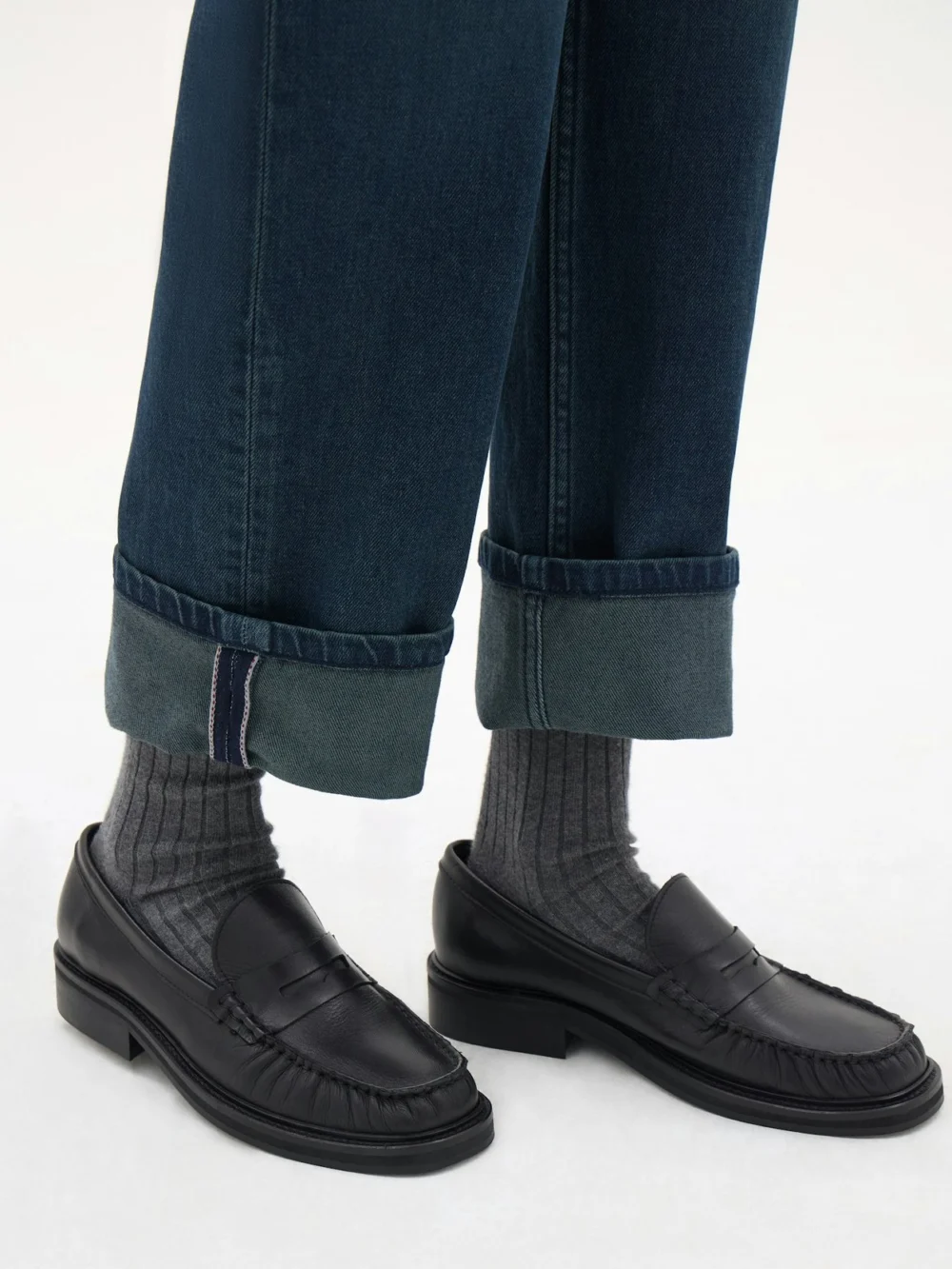 hush Agnes 2.0 Turn Up Jeans in New Dark Blue, view 2