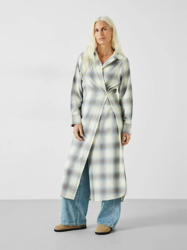 hush Aida Check Midi Dress