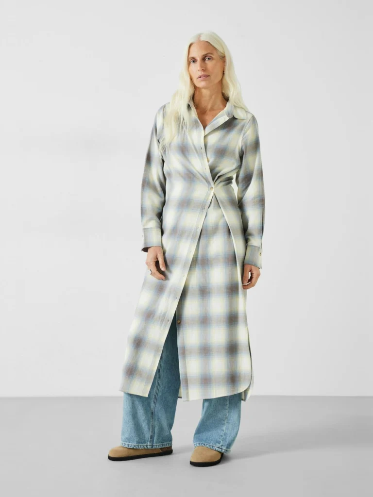 hush Aida Check Midi Dress