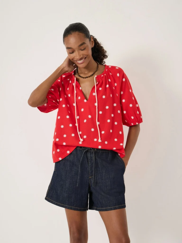 hush Alaria Printed Balloon Sleeve Blouse