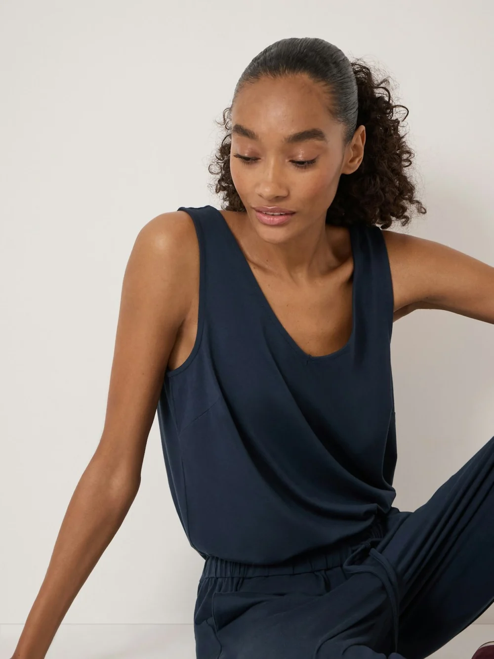 hush Alexa Harem Sleeveless Jersey Jumpsuit, view 2