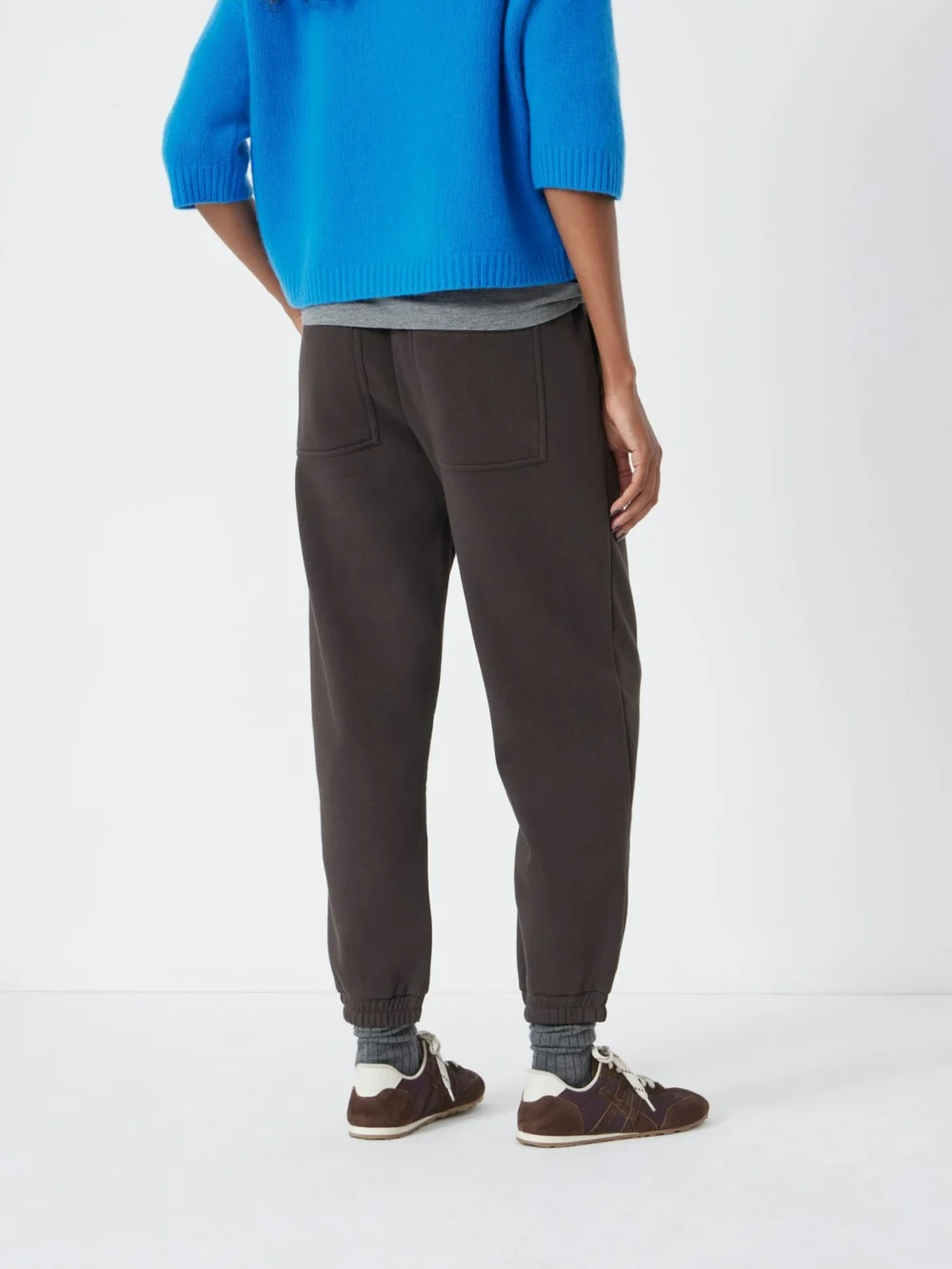hush Alyna Pocket Detail Relaxed Joggers in Chocolate Brown, view 2