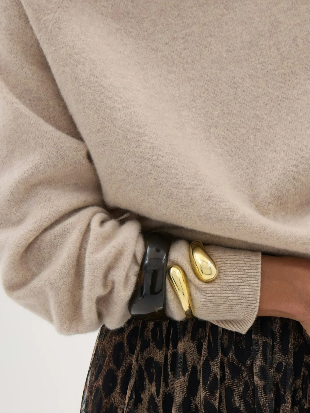 hush Anastasia Brushed Merino Wool Jumper in Oatmeal, view 2
