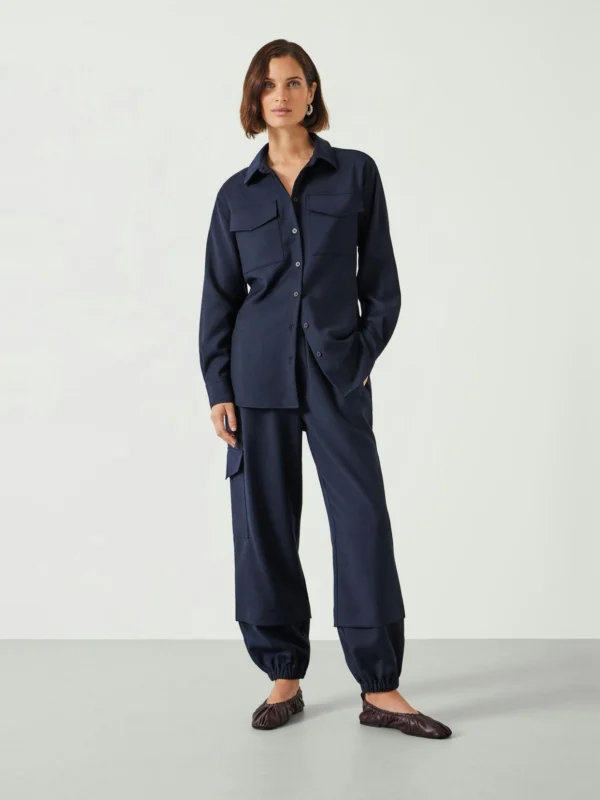 hush Ava Wool Cargo Trousers