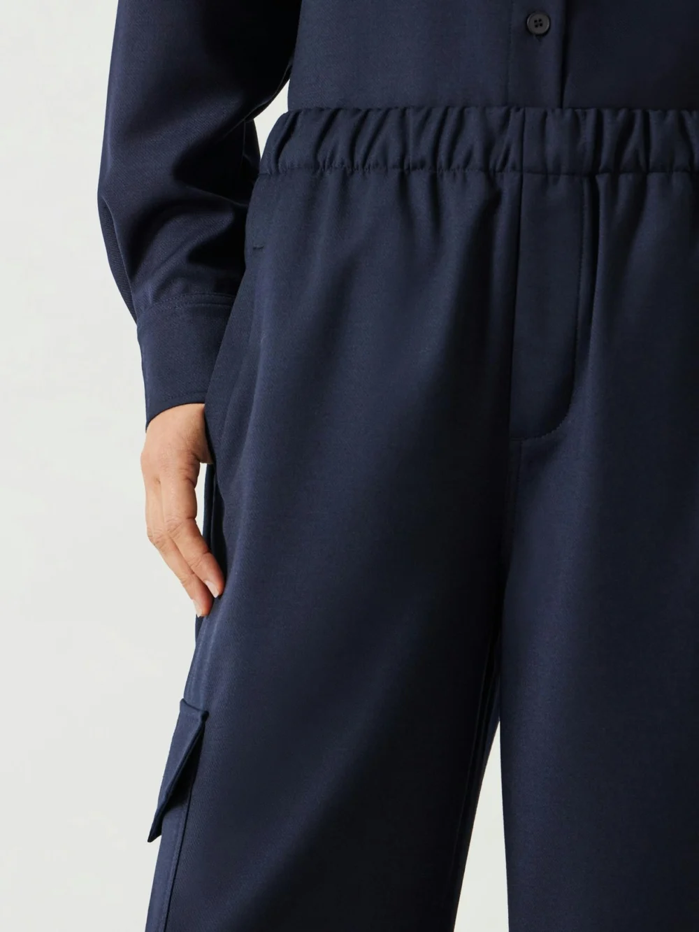 hush Ava Wool Cargo Trousers, view 2