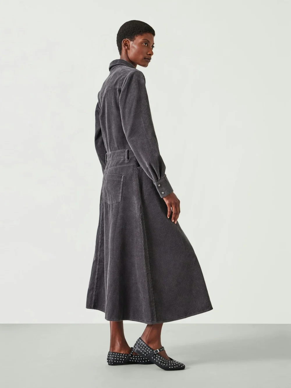 hush Bella Corduroy Long Sleeve Maxi Dress, view 2