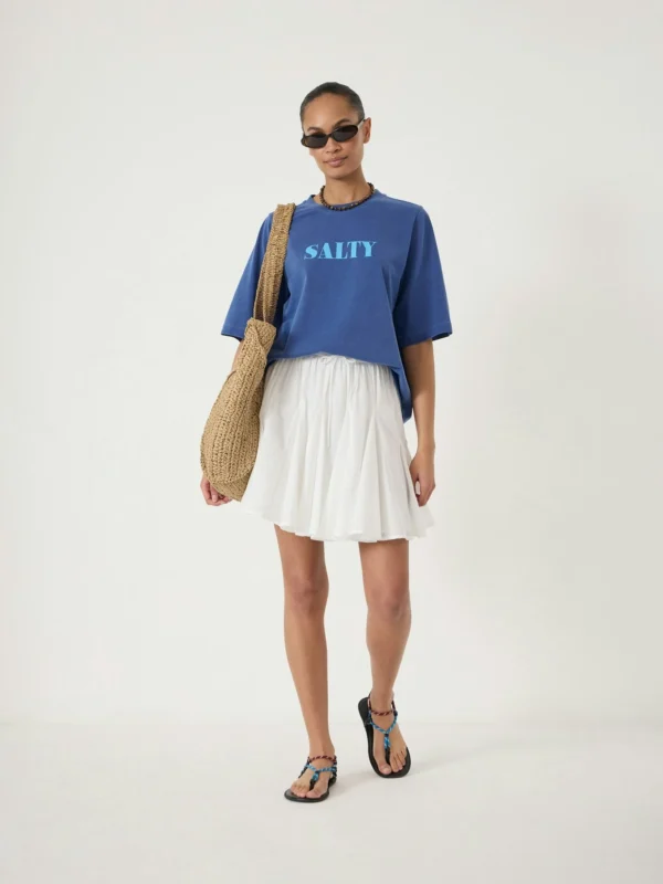 hush Bloom Godet Cotton Voile Mini Skirt