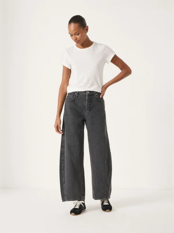 hush Bree Horseshoe Barrel Leg Jeans in Washed Black
