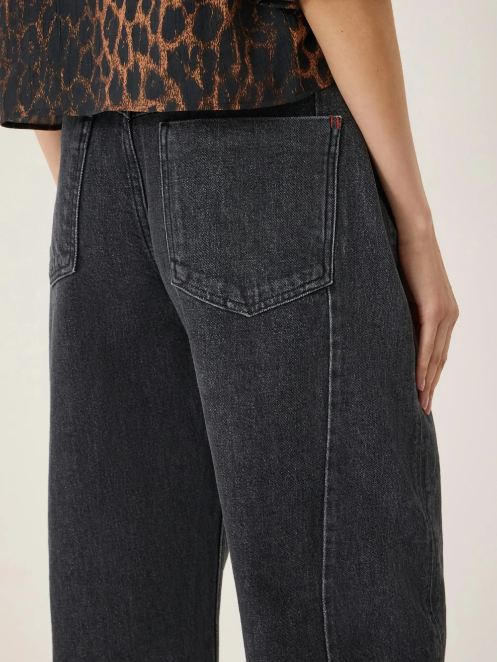 hush Bronnie Tapered Leg Jeans in Washed Black, view 2