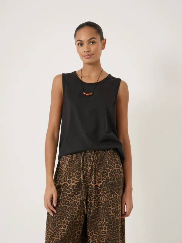 hush Carla Relaxed Tank Top in Black