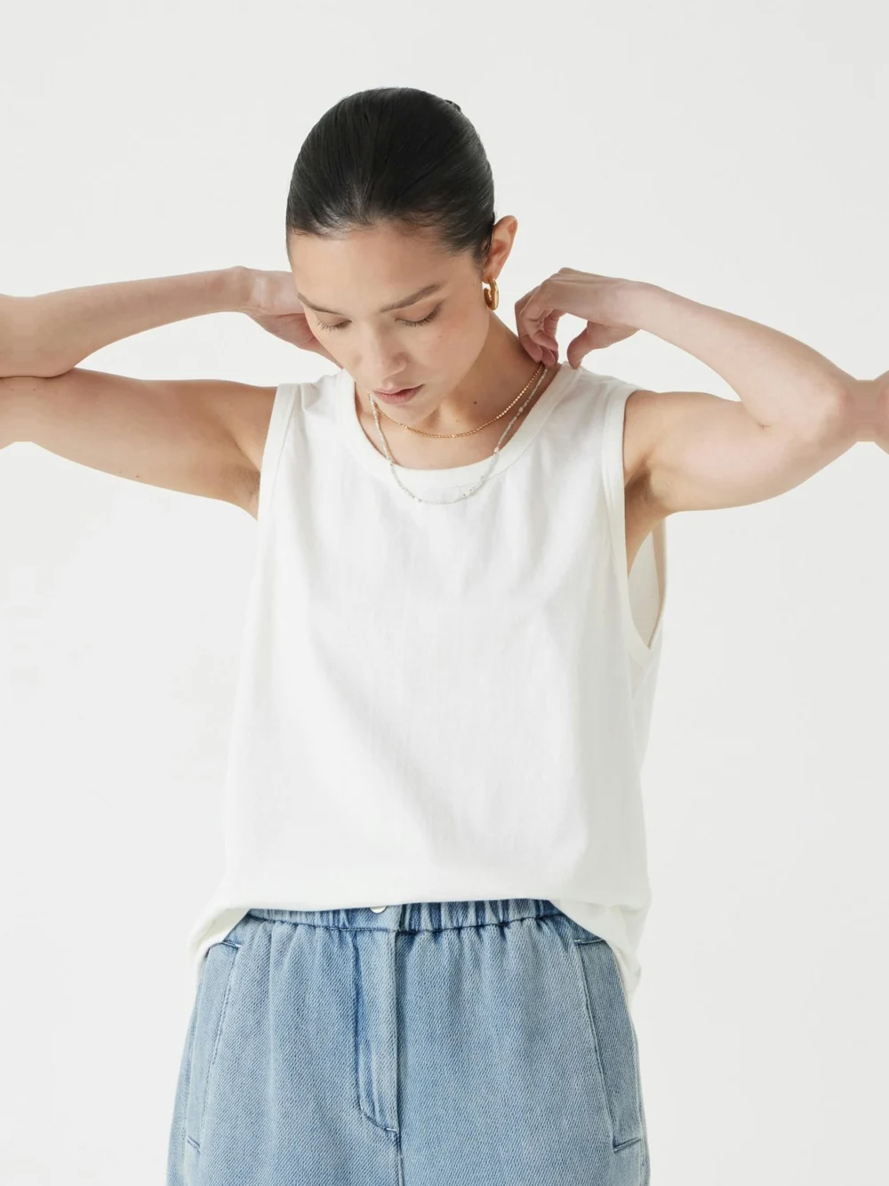hush Carla Relaxed Tank Top in White