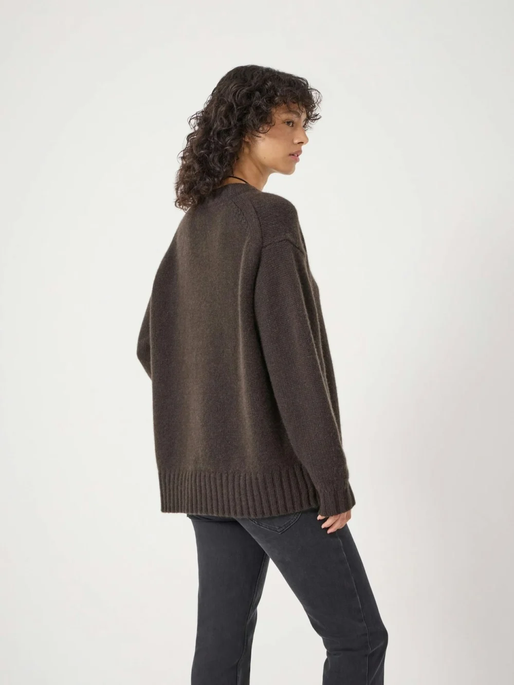 hush Cora Longline Chunky Cashmere Jumper, view 2