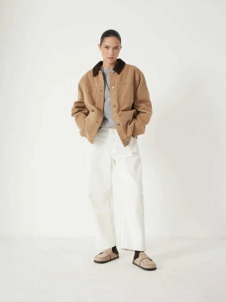 hush Cord Collar Oversized Boxy Barn Jacket