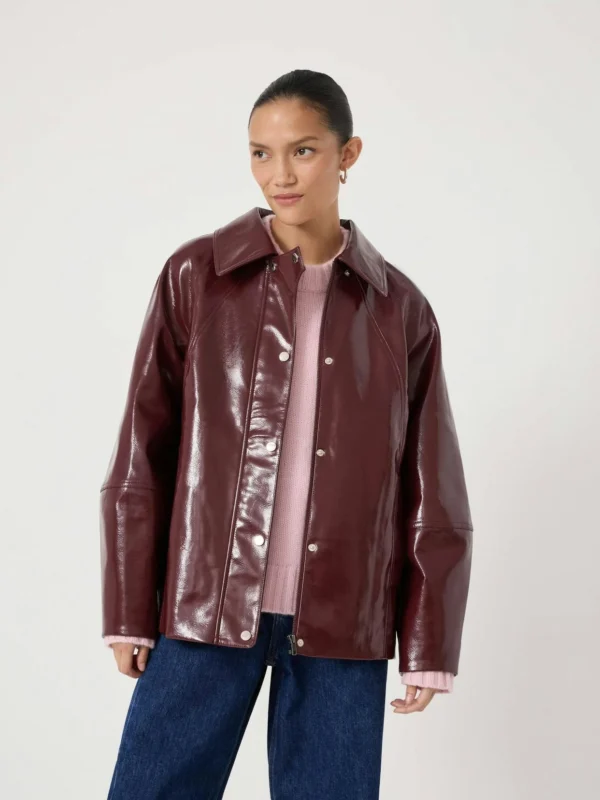 hush Darcey High Shine Oversized Jacket