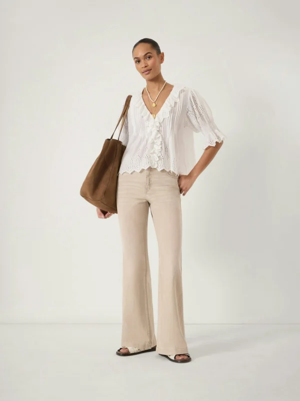 hush Ela Bootcut Jeans in Light Brown