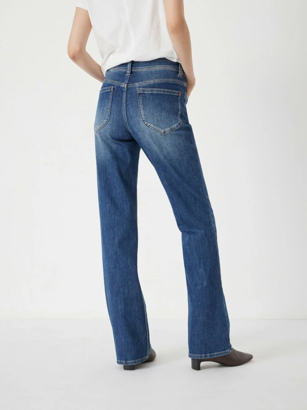 hush Eliana Mid Rise Bootcut Jeans in Mid Authentic Blue, view 2