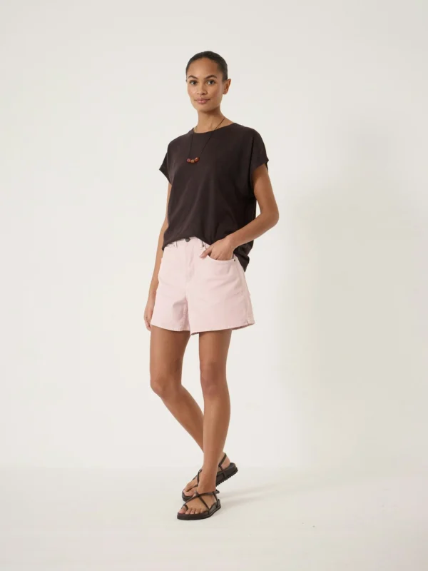 hush Essential High-Rise Denim Stretch Shorts
