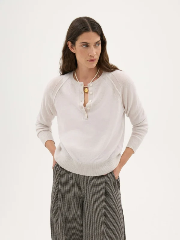 hush Farah Cashmere Henley Jumper