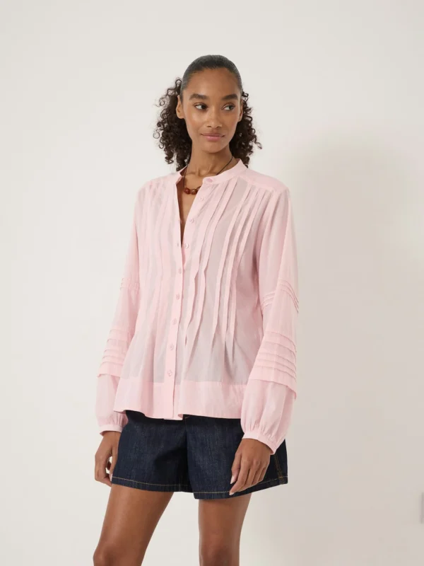 hush Fern Cotton Pintuck Detail Blouse
