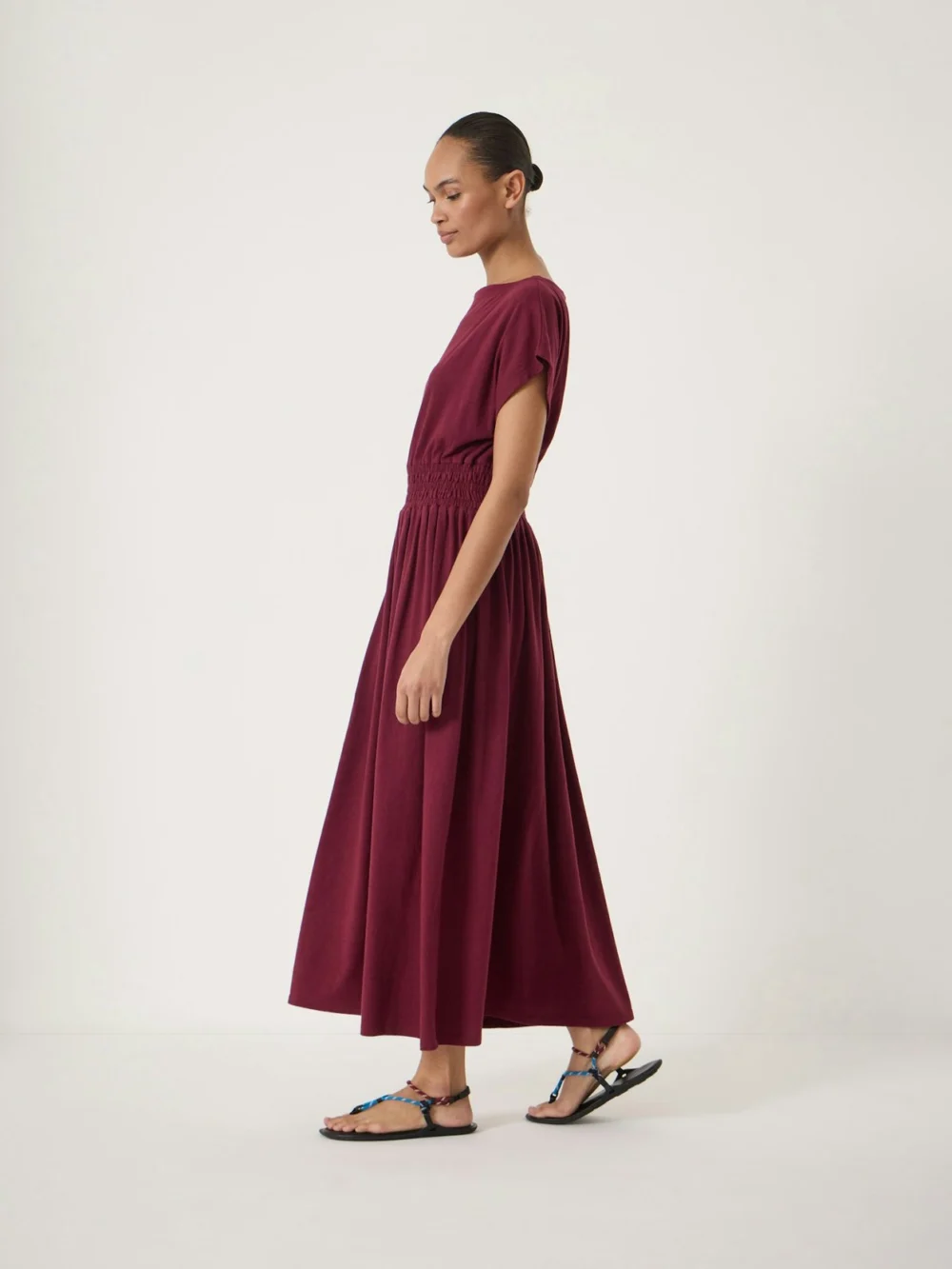 hush Fiya Smocked Waist Cotton Jersey Dress, view 2