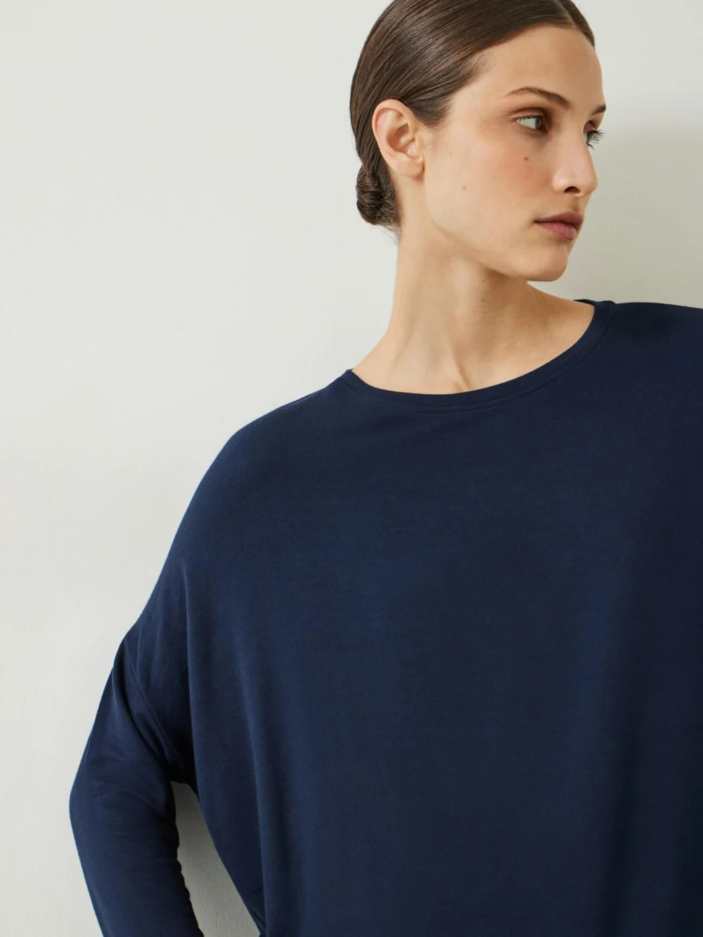 hush Gillian Wide Jersey Top in Midnight, view 2
