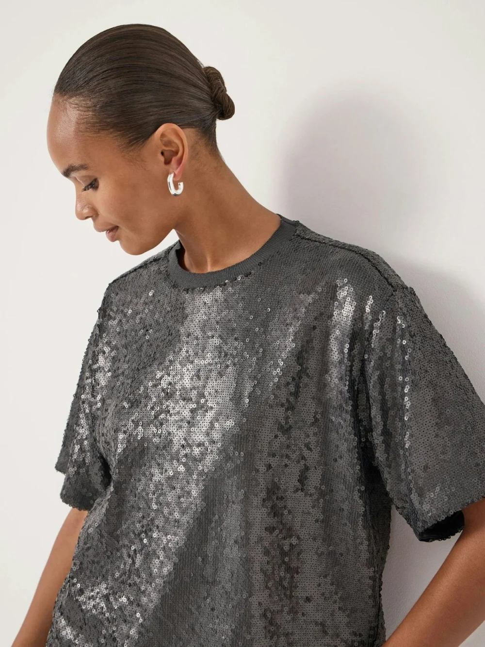 hush Holly Co-ord Sequin T-Shirt, view 2