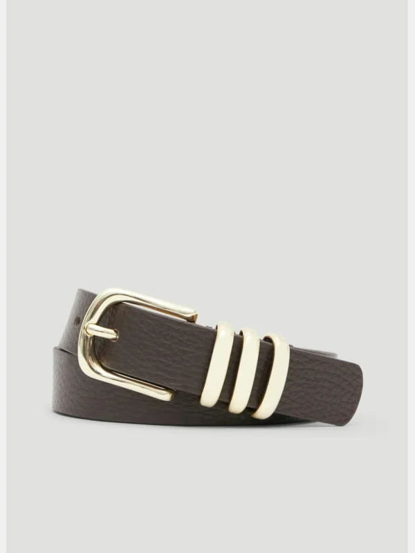 hush Isabel Leather Multi Ring Belt