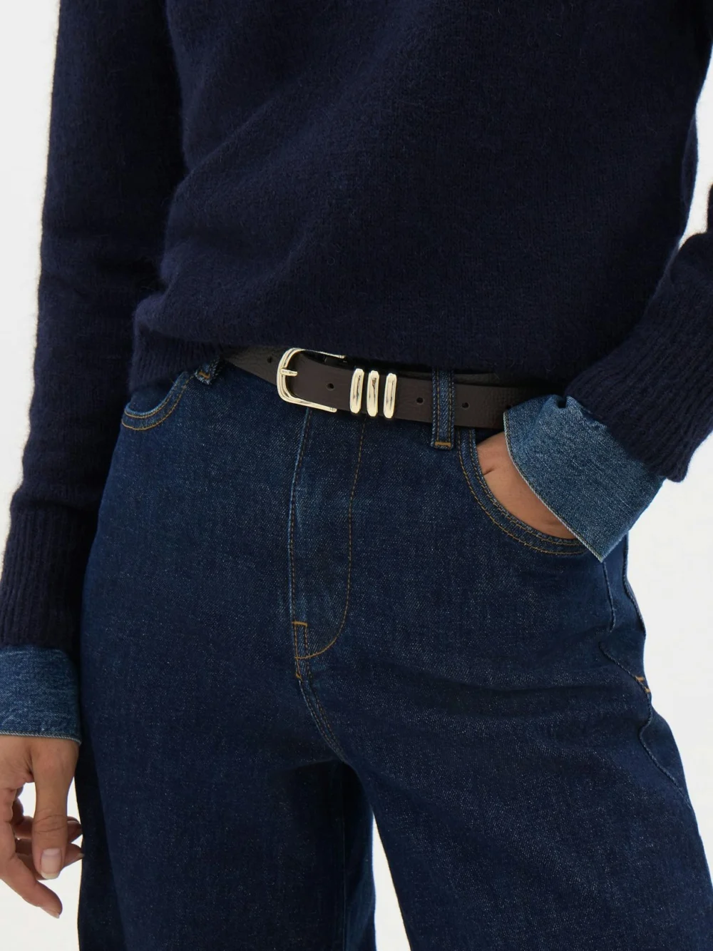 hush Isabel Leather Multi Ring Belt, view 2