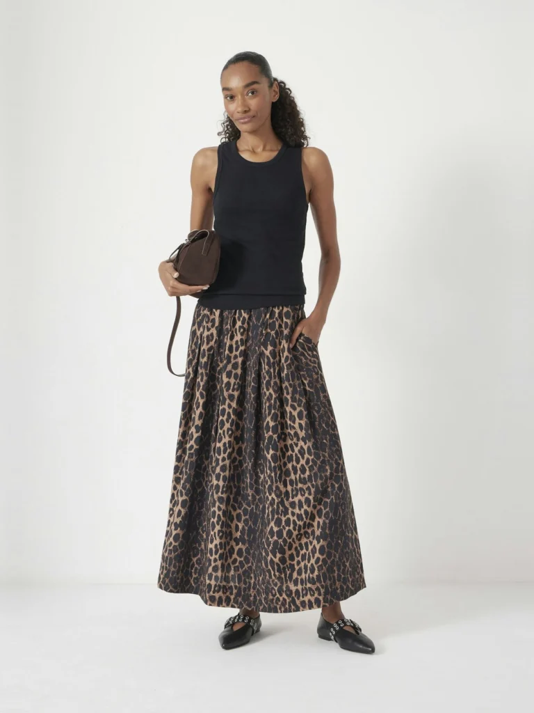 hush Ivy Pleated Air Flow Midi Skirt