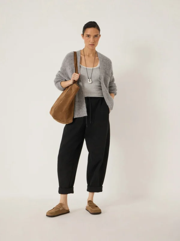 hush Jack Barrel Joggers in Black