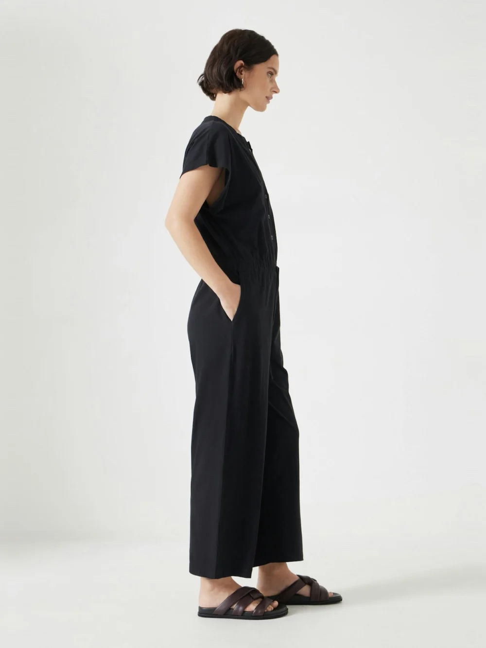 hush Kendall Jersey Jumpsuit in Black, view 2