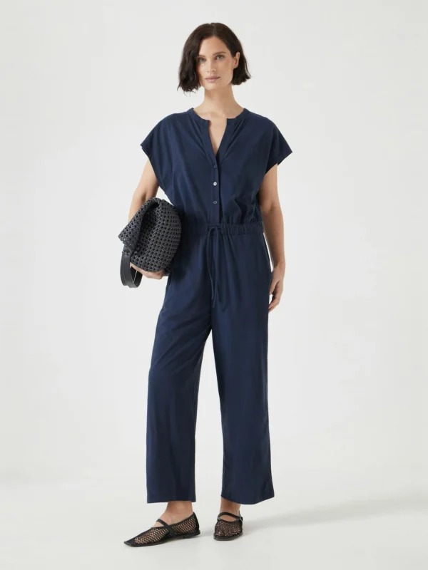 hush Kendall Jersey Jumpsuit in Navy
