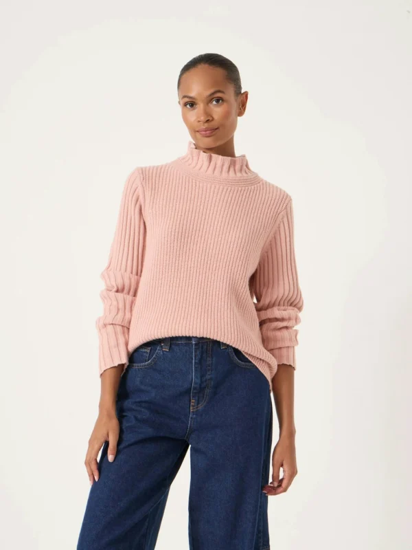 hush Kiley Wool Blend Frill Trim Jumper