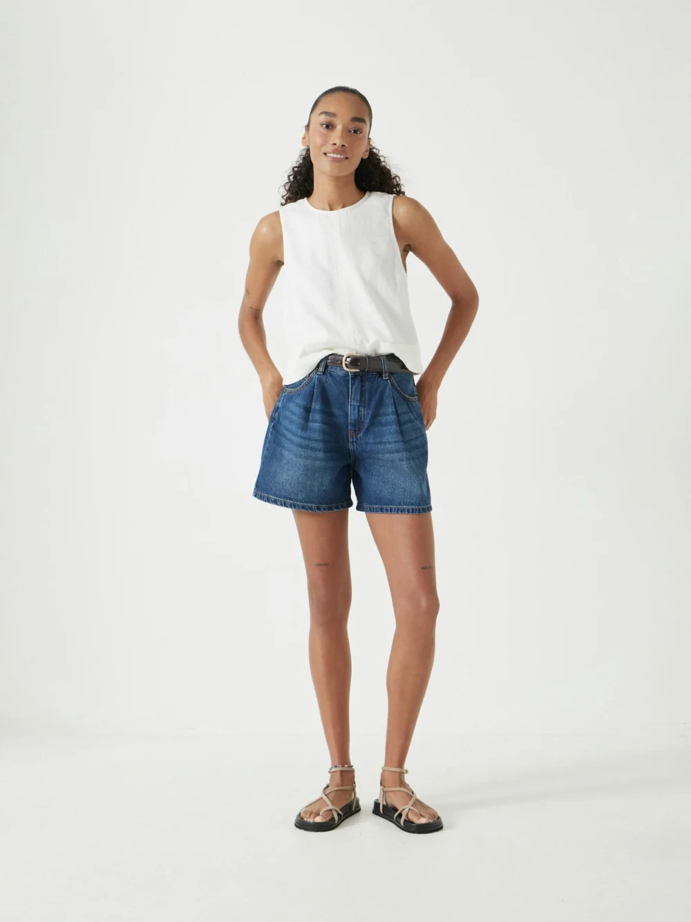 hush Larissa Denim Shorts in mid authentic
