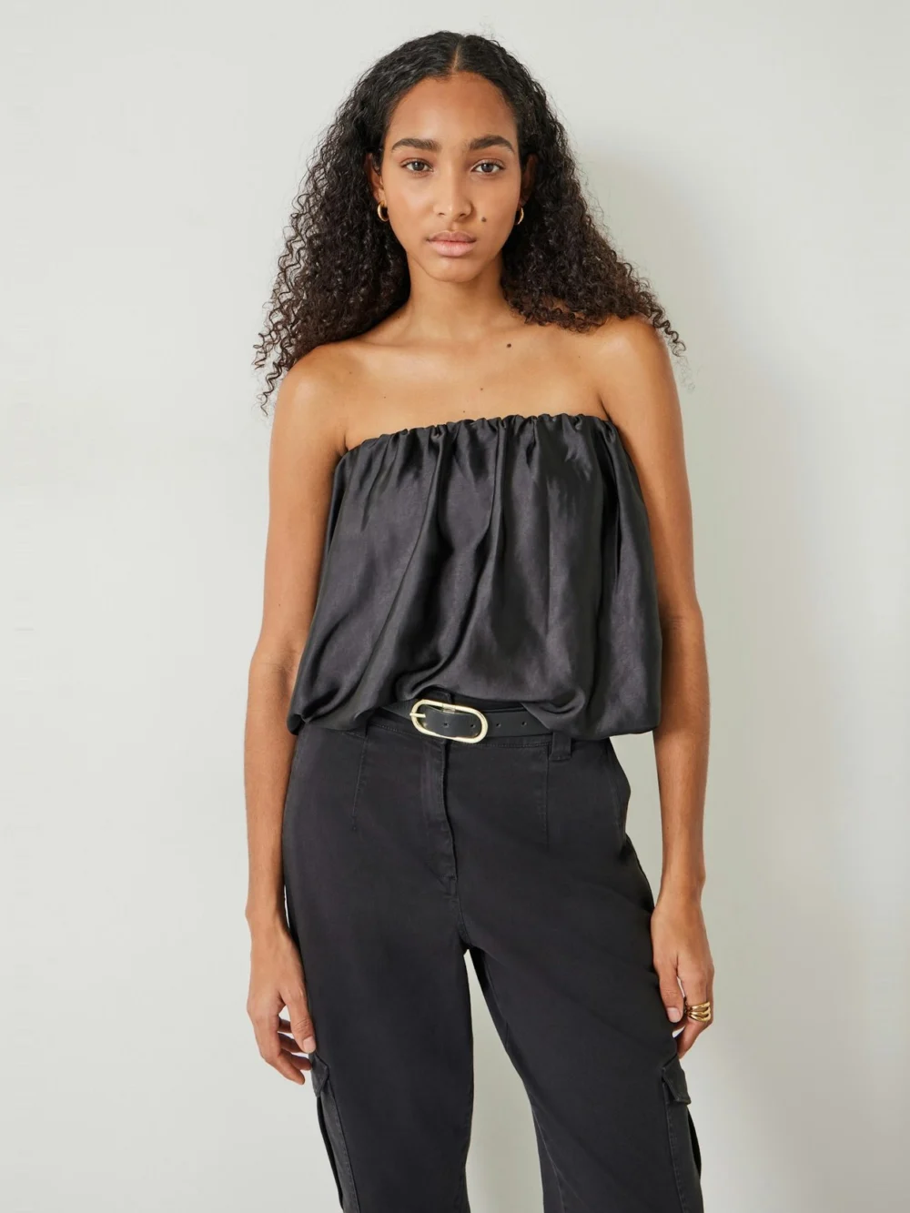 hush Lexia Strapless Top in black