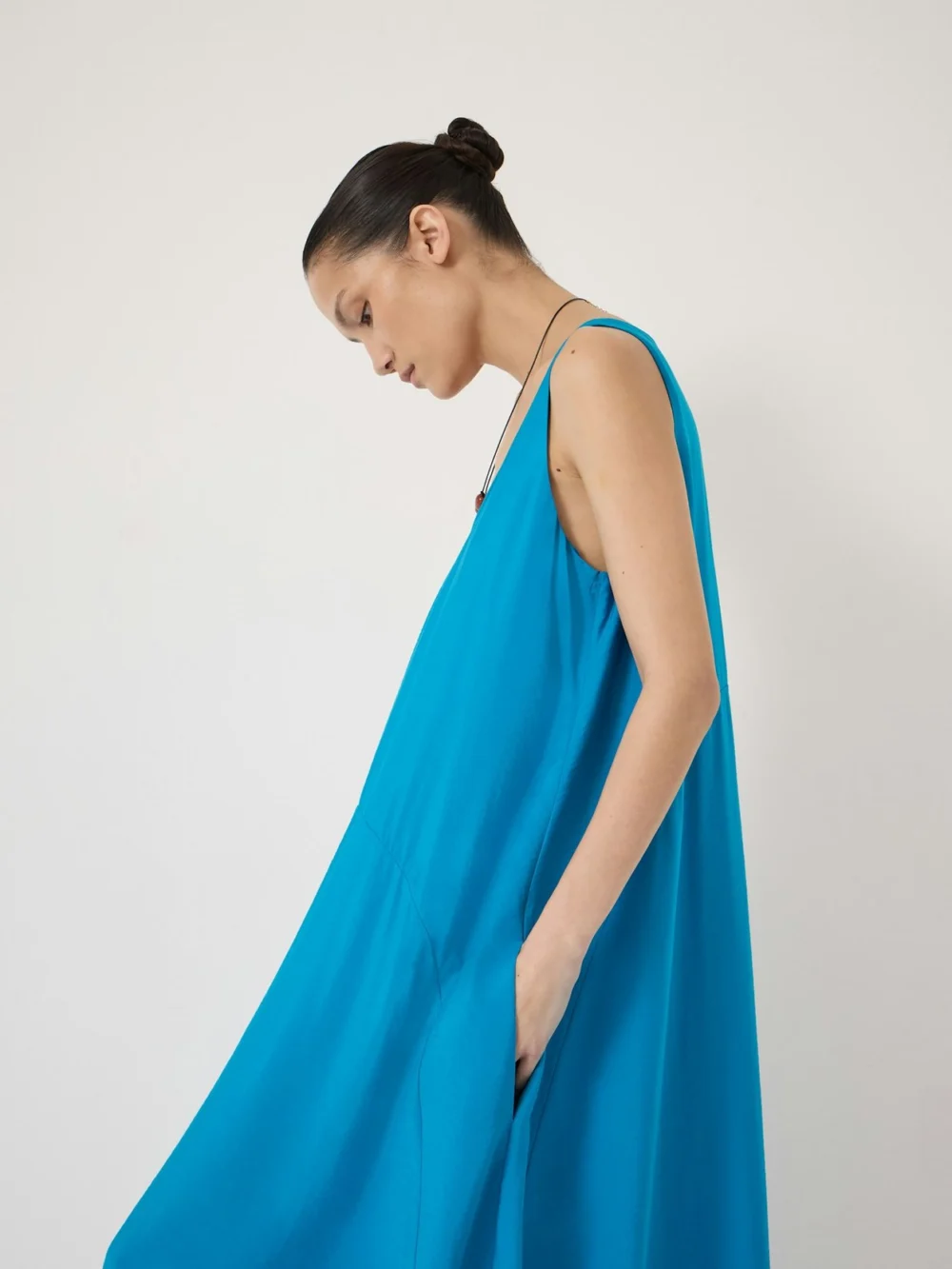 hush Liddie Barrel Tank Maxi Dress in Aqua Blue, view 2