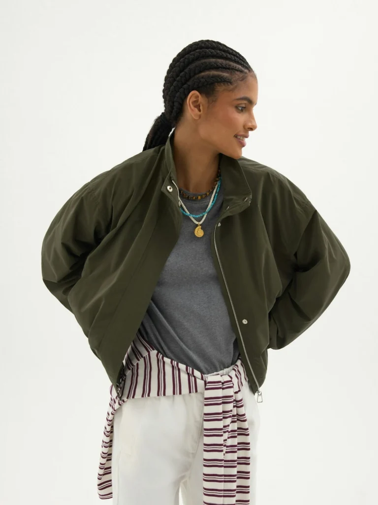 hush Maple Fleece Lined Bubble Hem Jacket