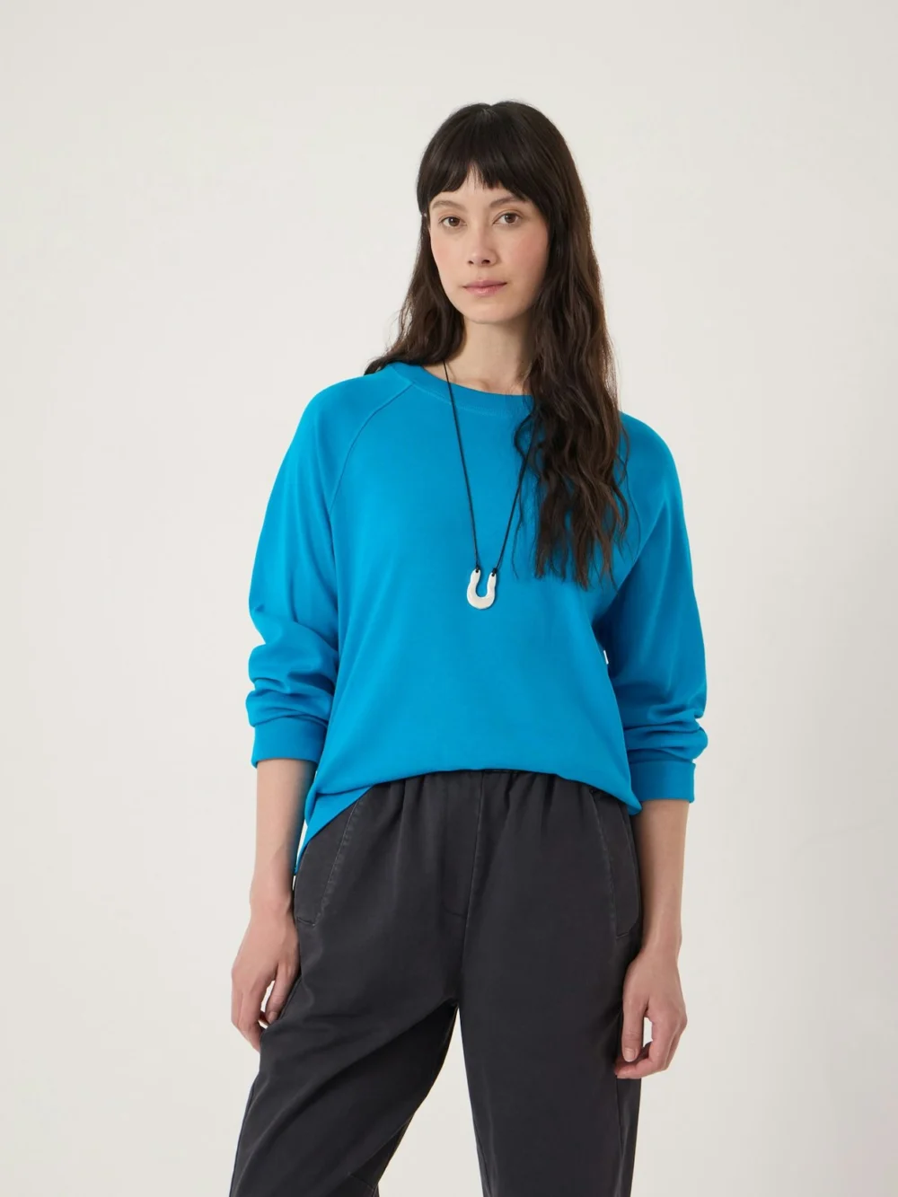 hush Matilda Raglan Top in Aqua Blue