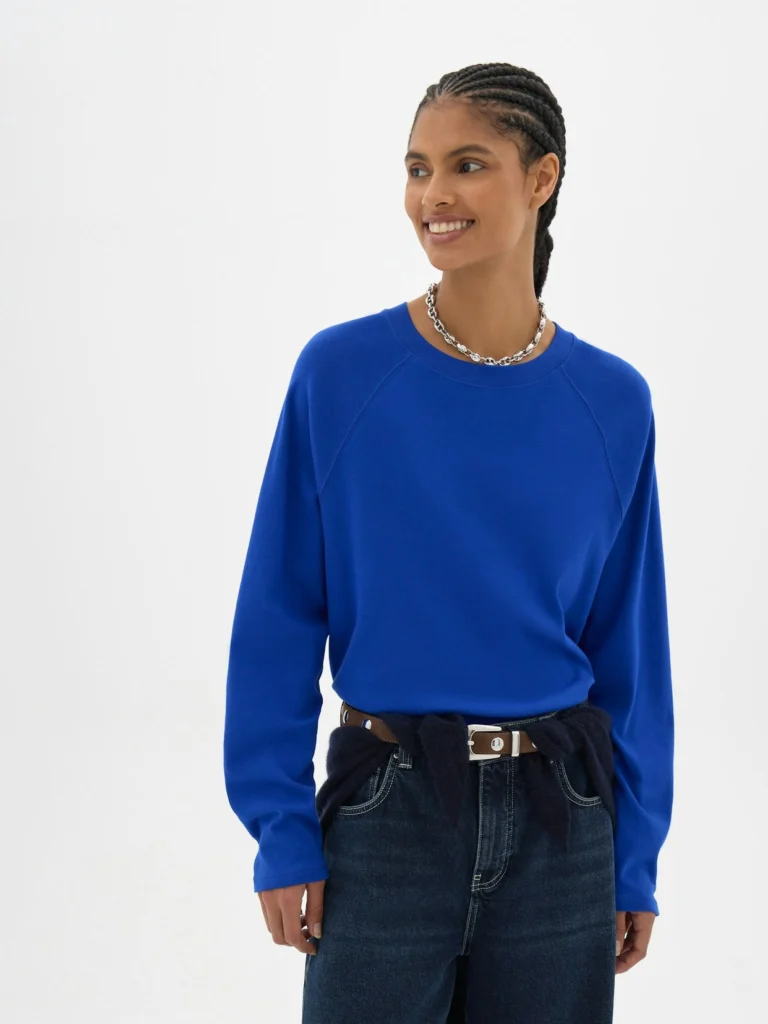 hush Matilda Raglan Top in Bright Blue
