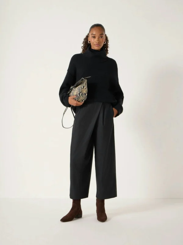 hush Meryl Wool Blend Roll Neck Jumper in Black